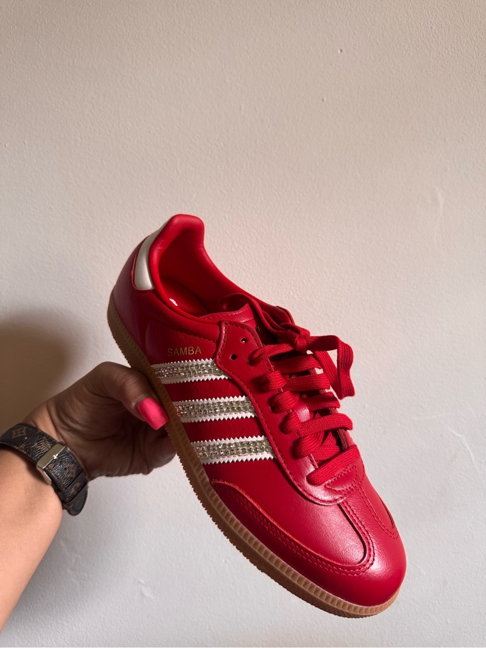 NWT Adidas Samba Sneakers in Red with Gum Sole - Picture 5 of 8